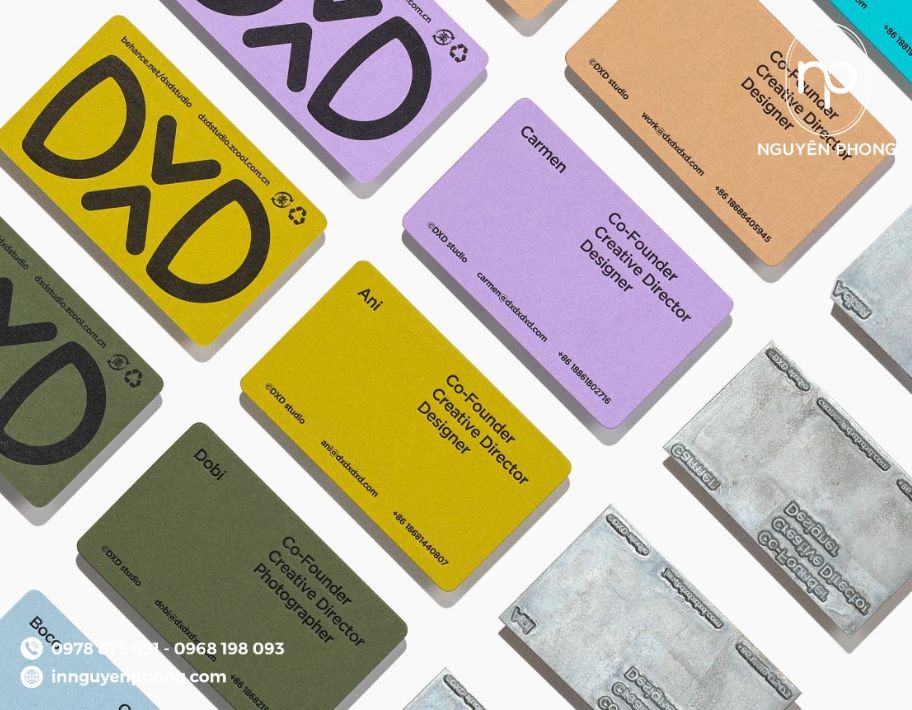 Logo in ấn trên card visit